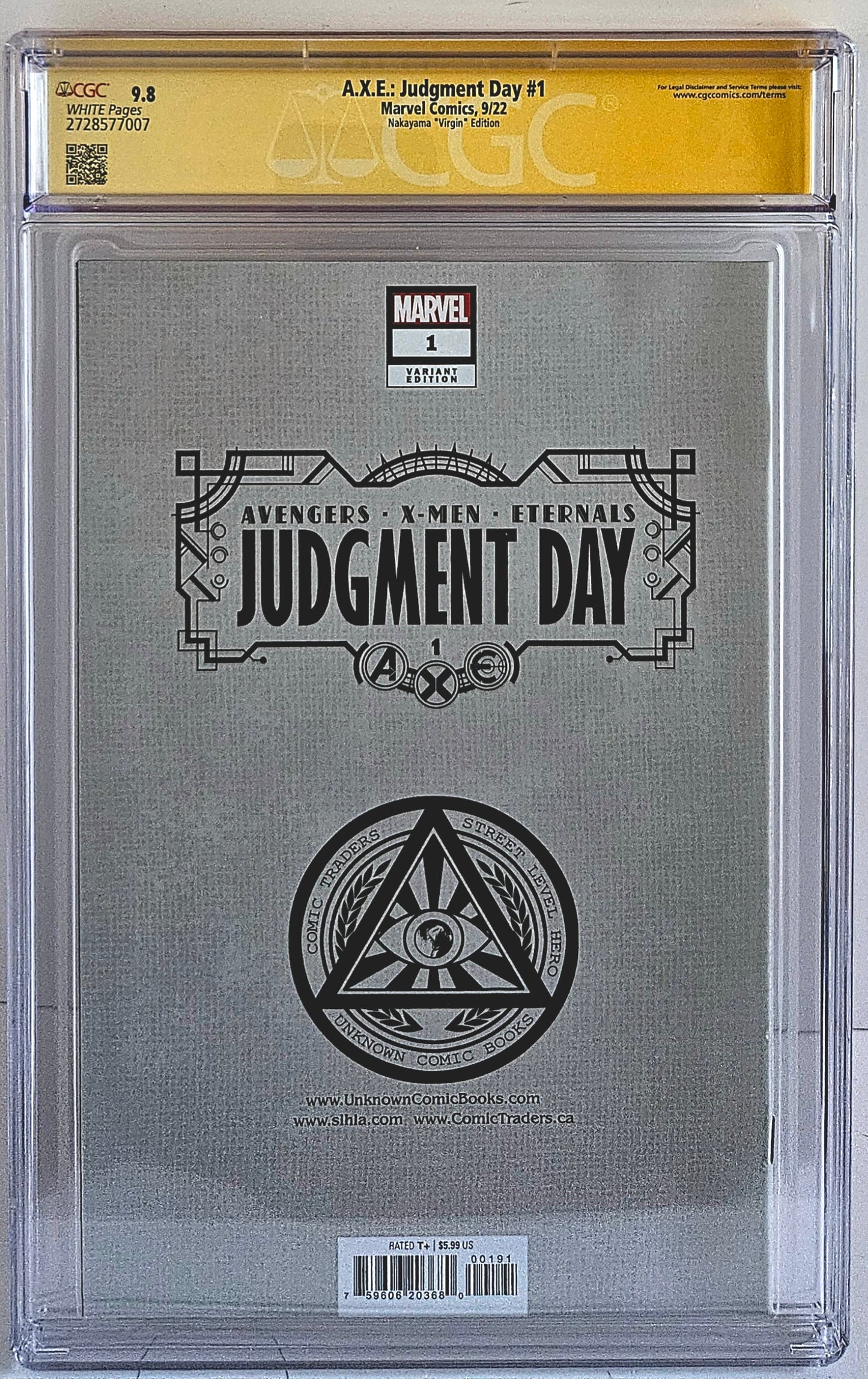 CGC SS 9.8 A.X.E.: Judgment Day #1 Nakayma