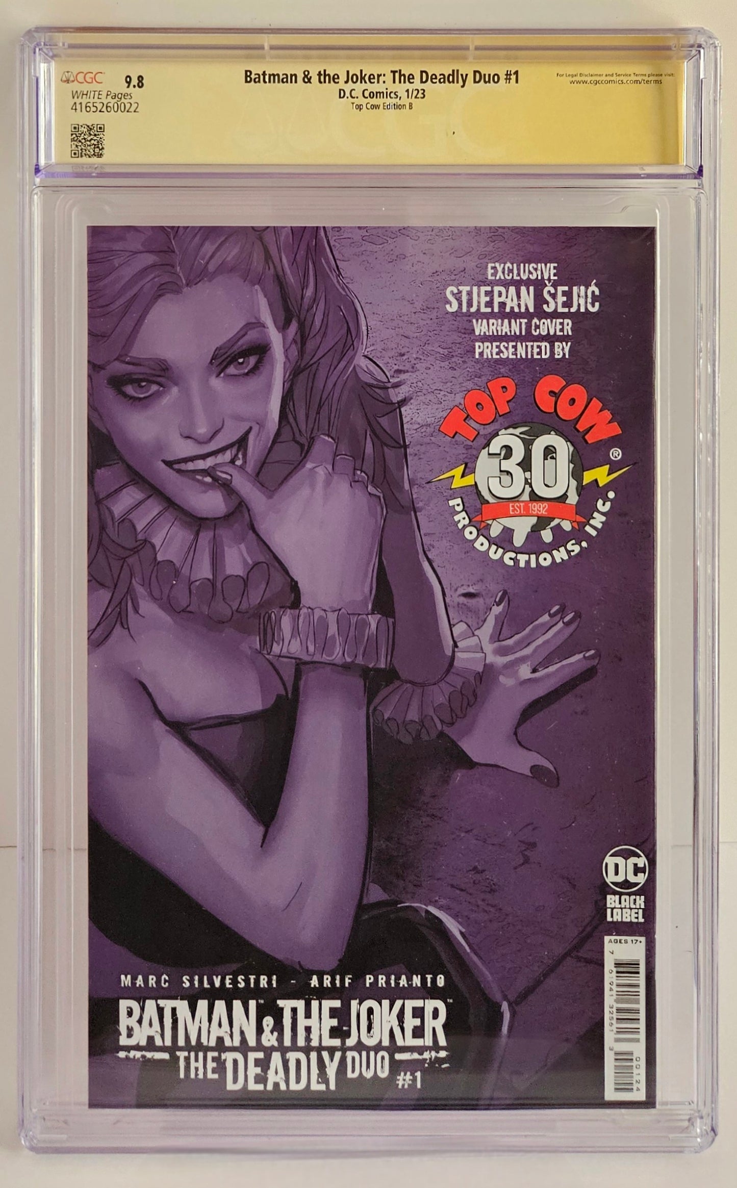 CGC SS 9.8 Batman & The Joker: The Deadly Duo #1 Silvestri