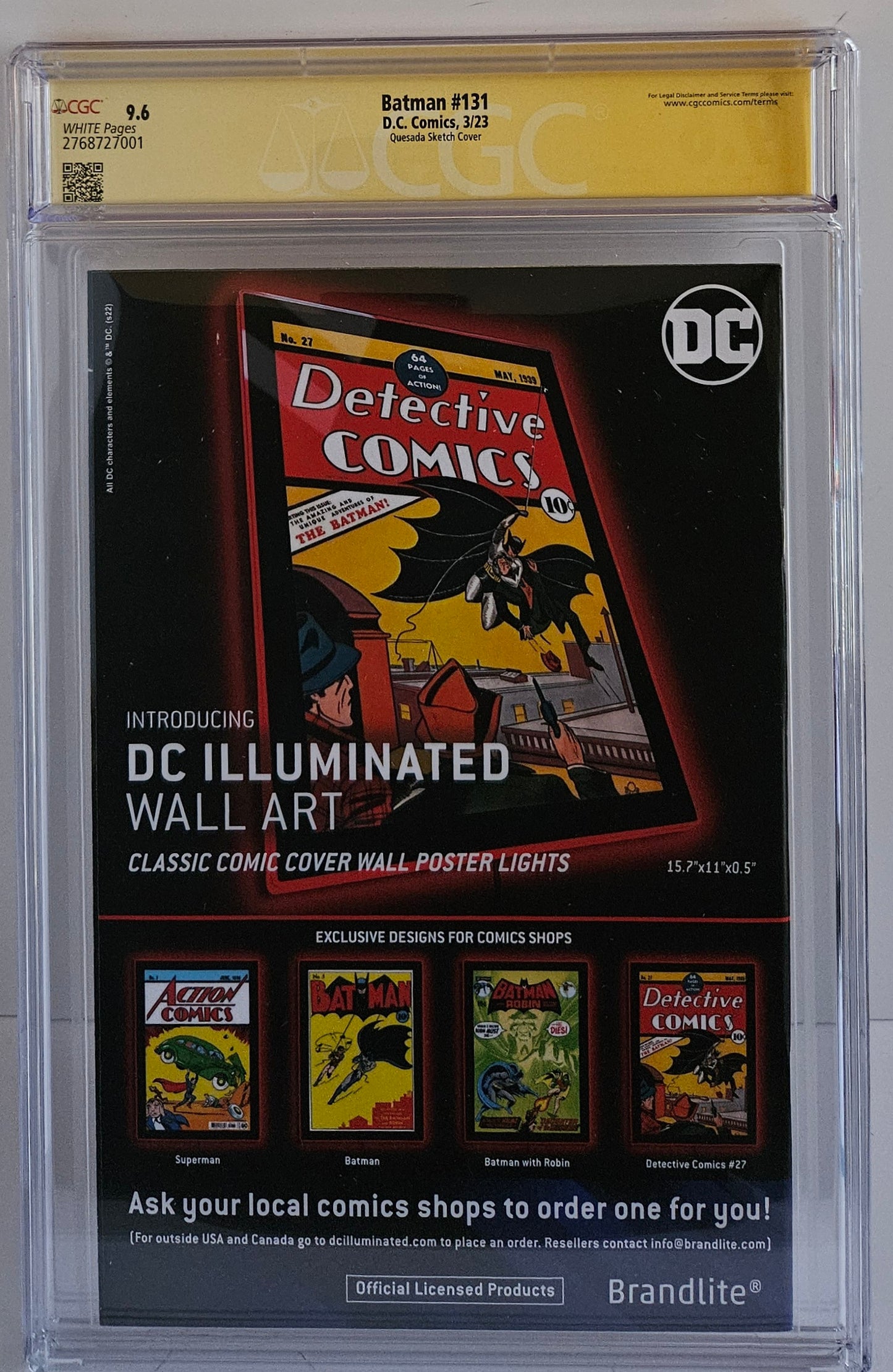 CGC SS 9.6 Batman #131 Quesada