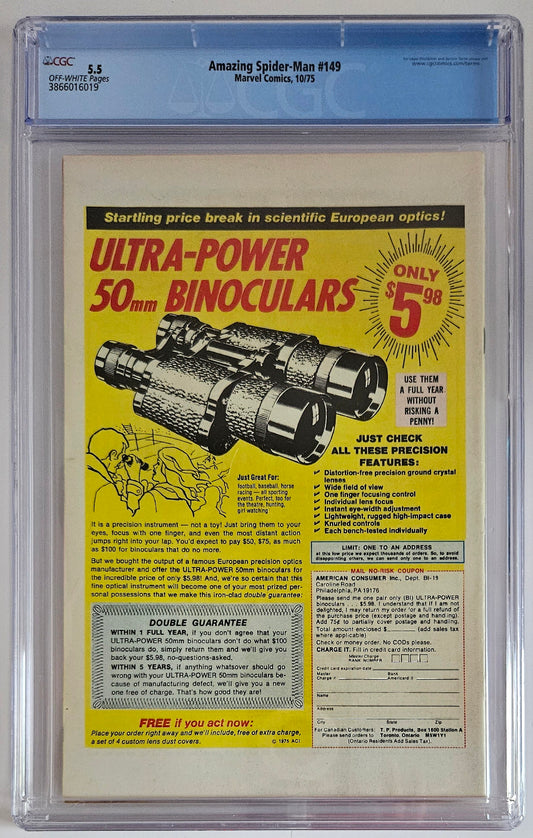 CGC 5.5 Amazing Spider-Man #149