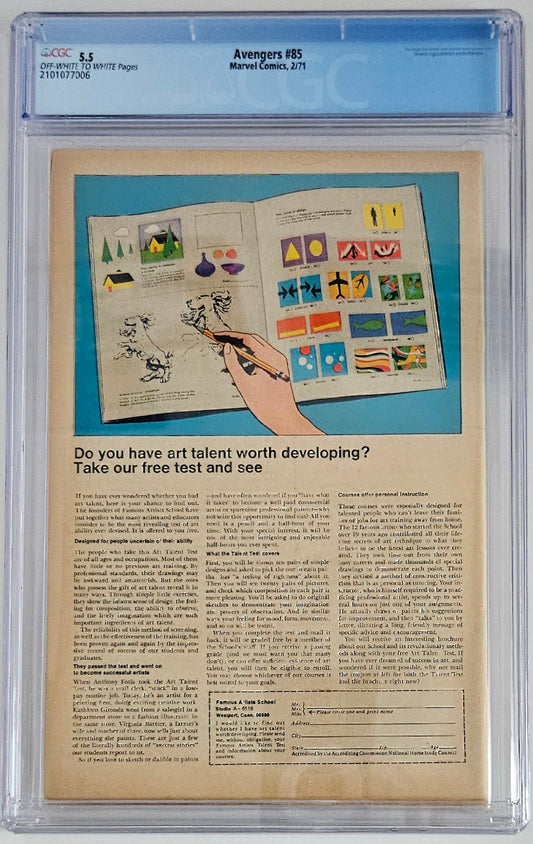 CGC 5.5 Avengers #85