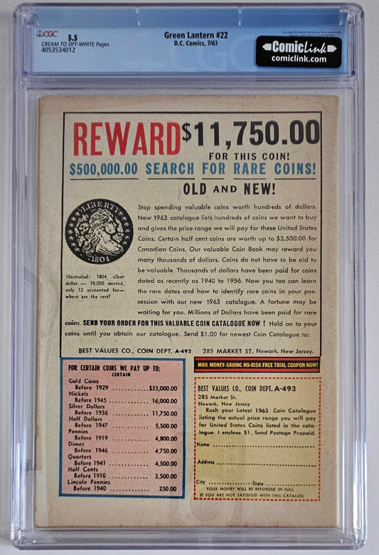 CGC 5.5 Green Lantern #22