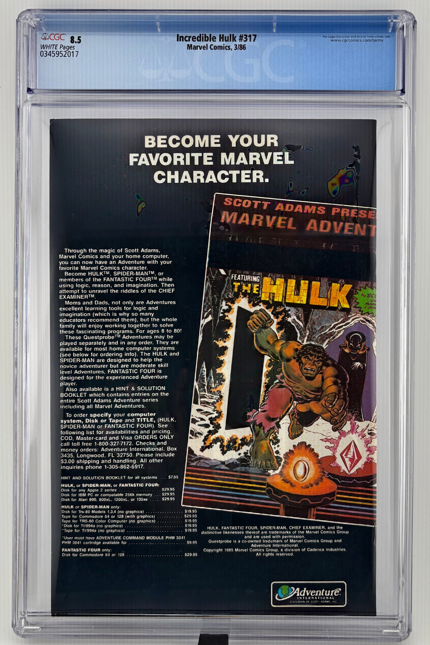 CGC 8.5 Incredible Hulk #317