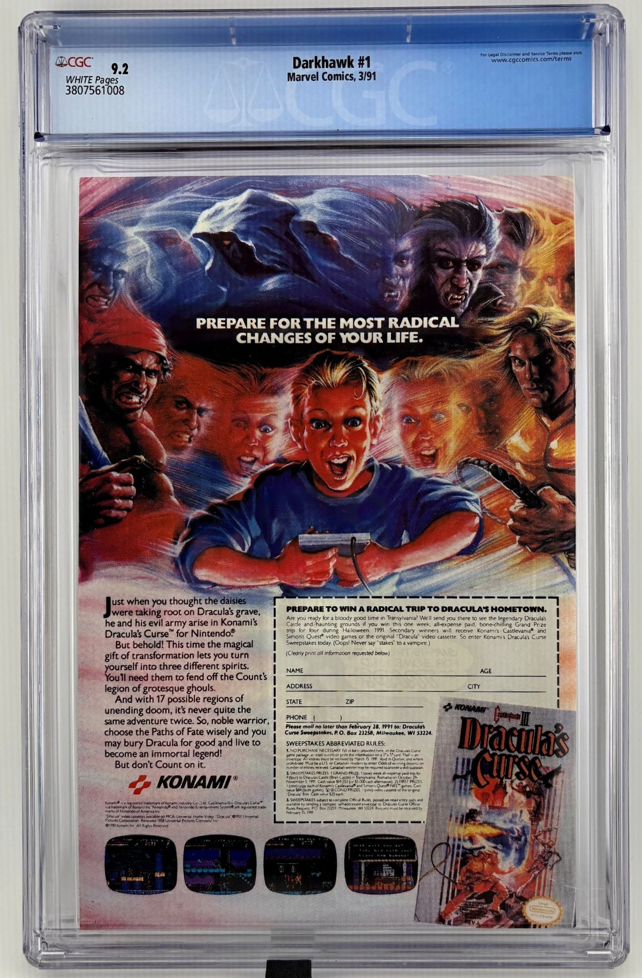 CGC 9.2 Darkhawk #1