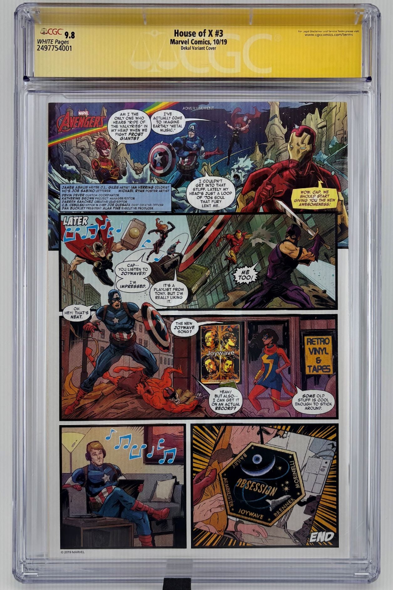 CGC SS 9.8 House of X #3