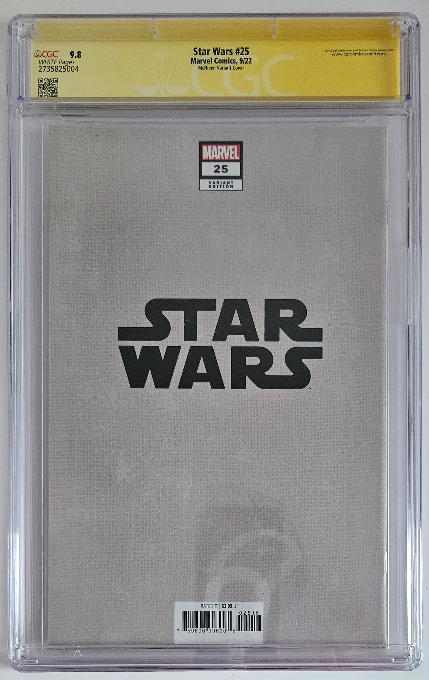 CGC SS 9.8 Star Wars #25 McNiven