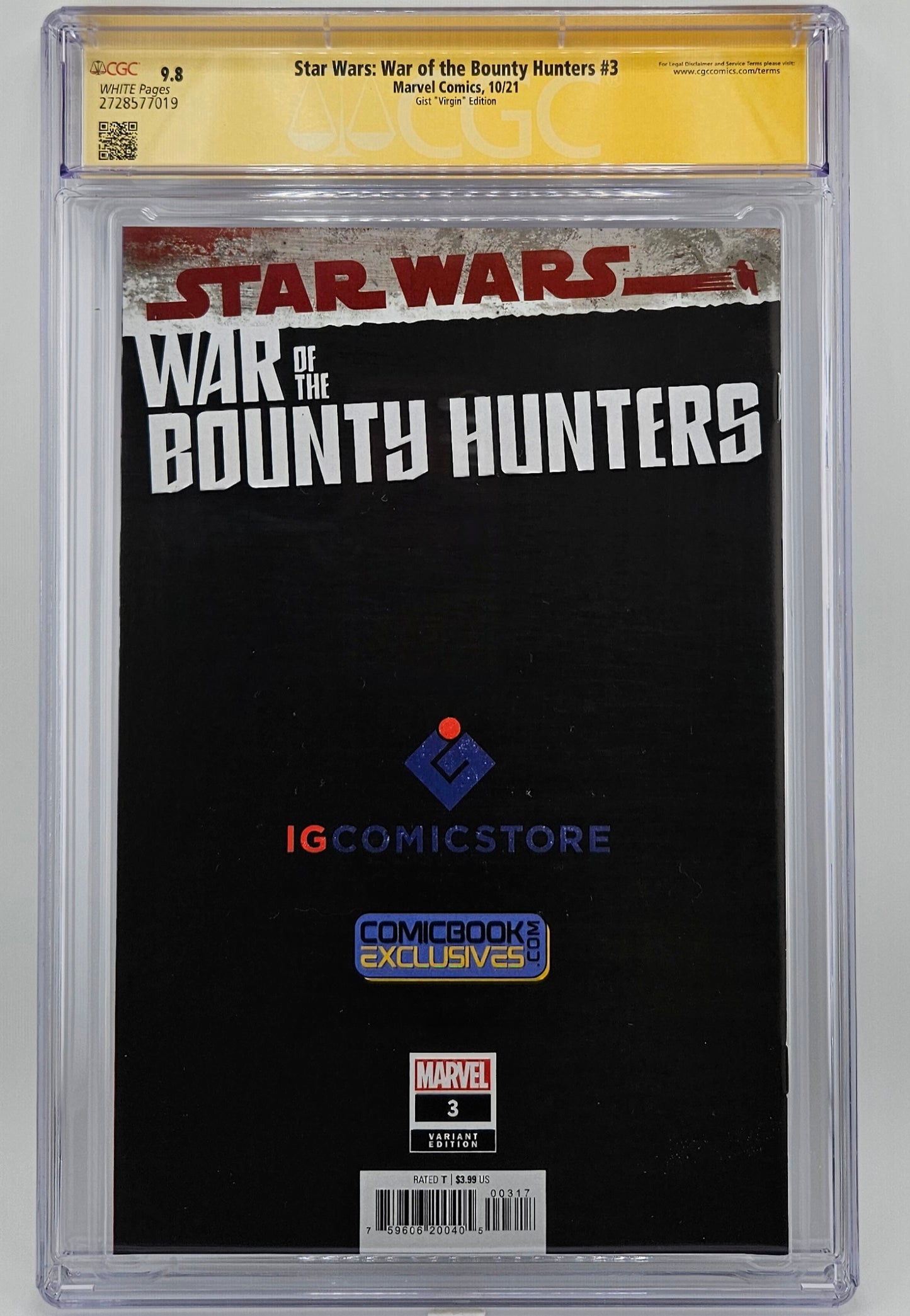 CGC SS 9.8 Star Wars: War of the Bounty Hunters #3 - Gist