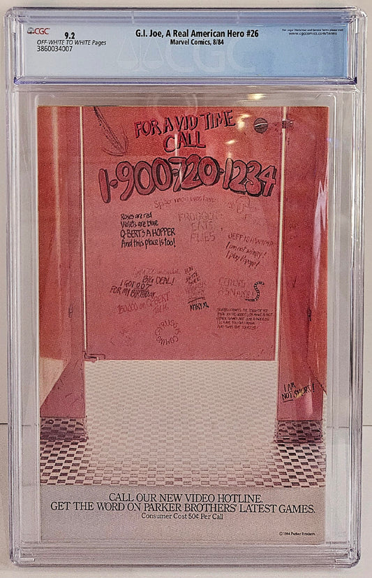 CGC 9.2 G.I. Joe, A Real American Hero #26
