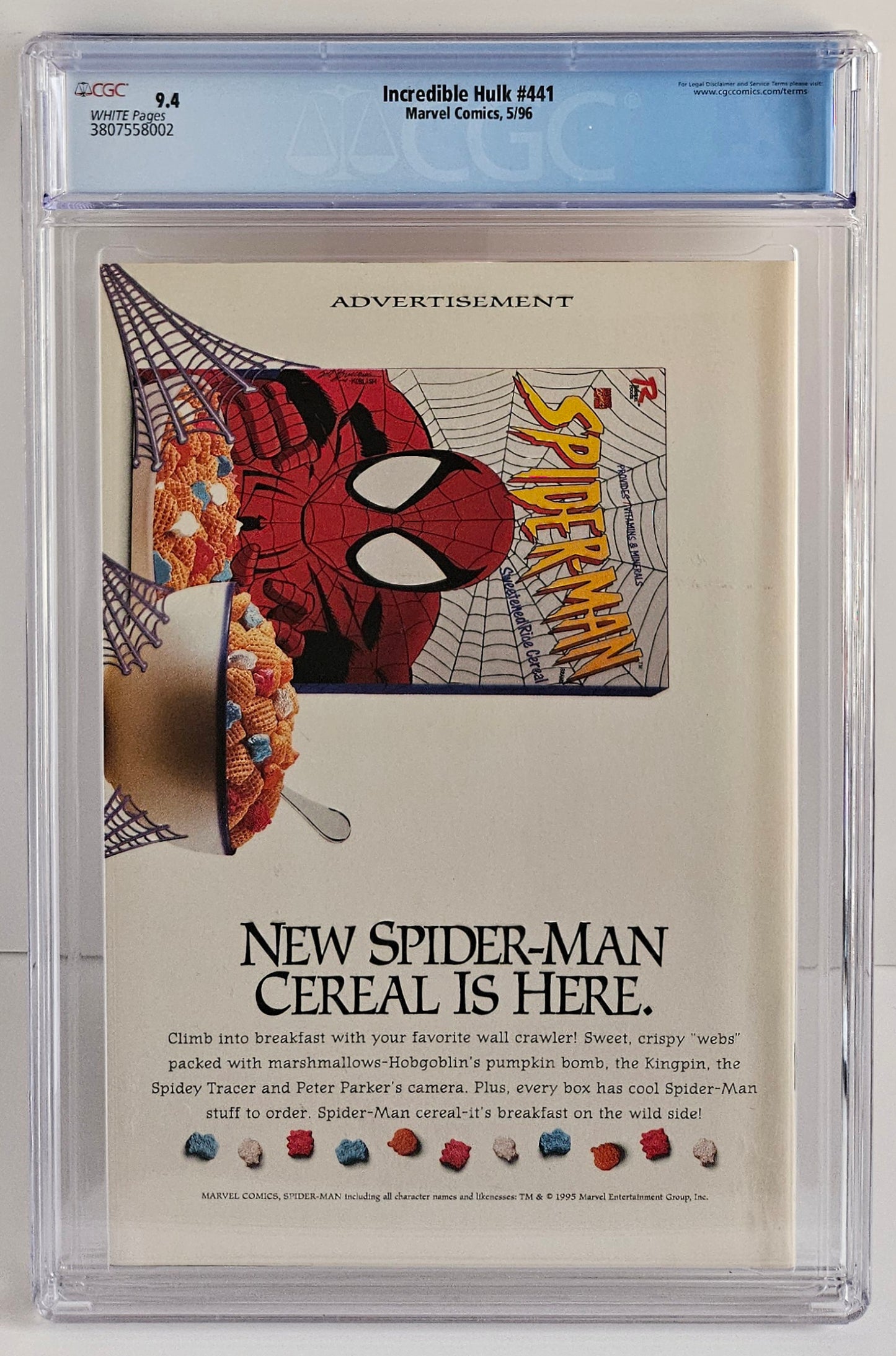 CGC 9.4 Incredible Hulk #441