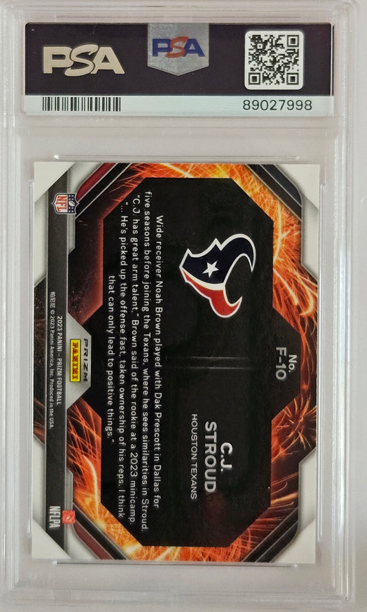 PSA 10 CJ Stroud - Fireworks Silver 2023 Prizm
