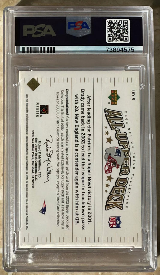 2003 Upper Deck Patch Collection -Tom Brady