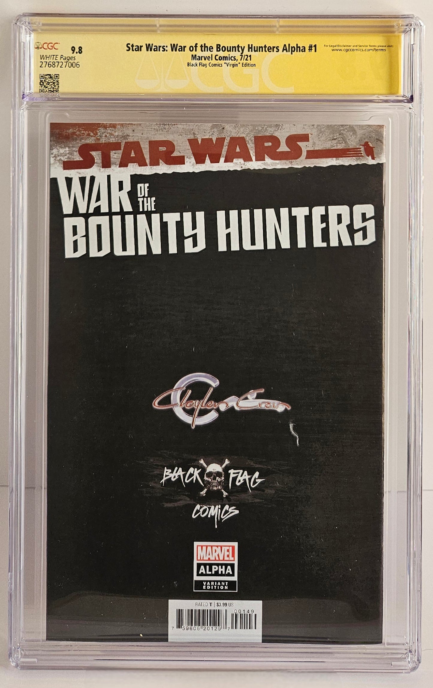 CGC SS 9.8 Star Wars: War of the Bounty Hunter Alpha #1