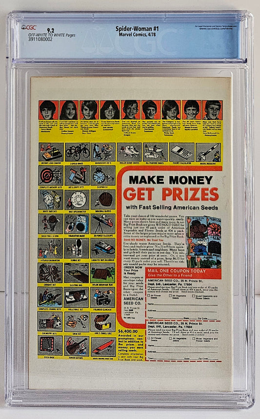 CGC 9.2 The Spider-Woman #1