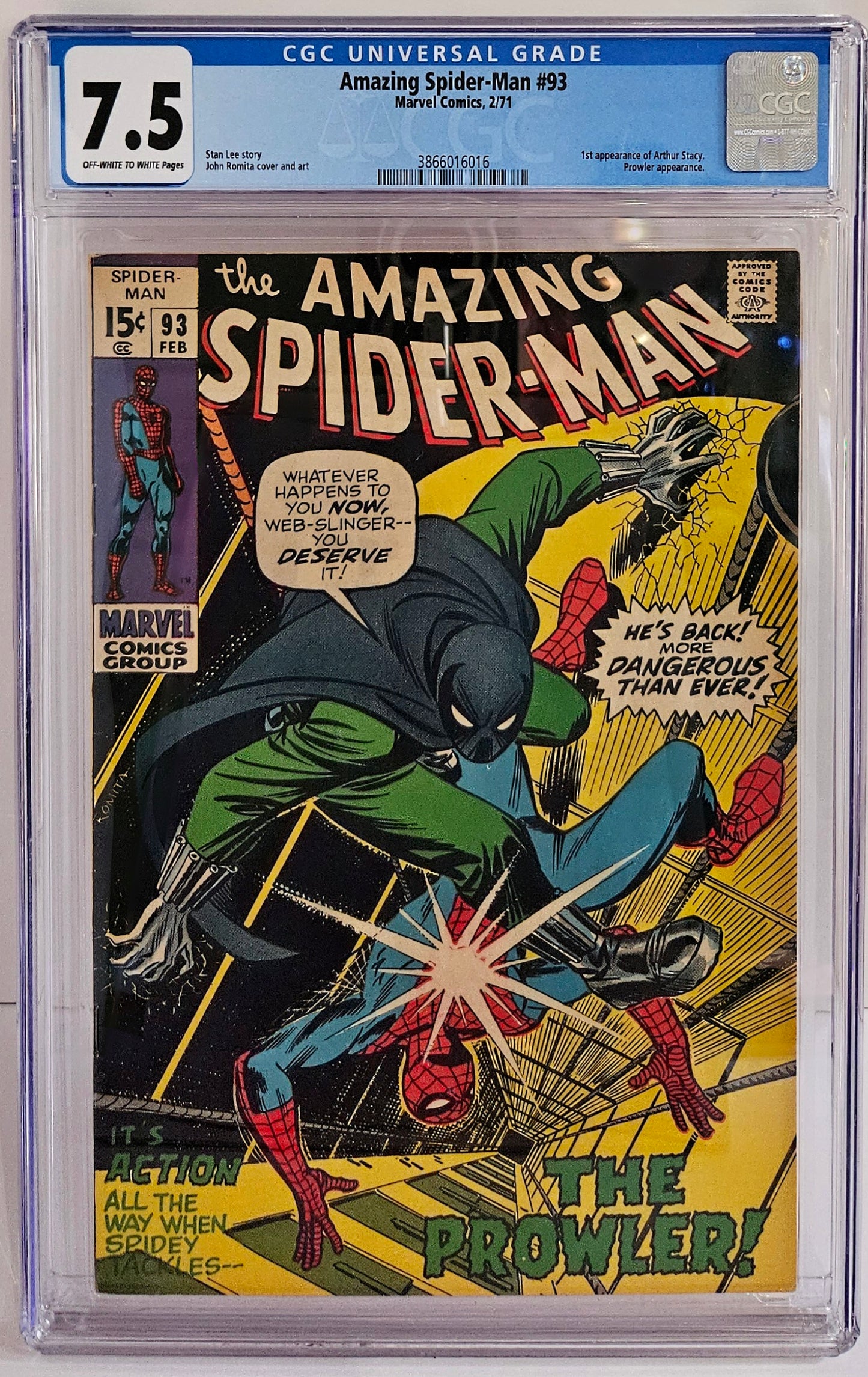 CGC 7.5 Amazing Spider-Man #93