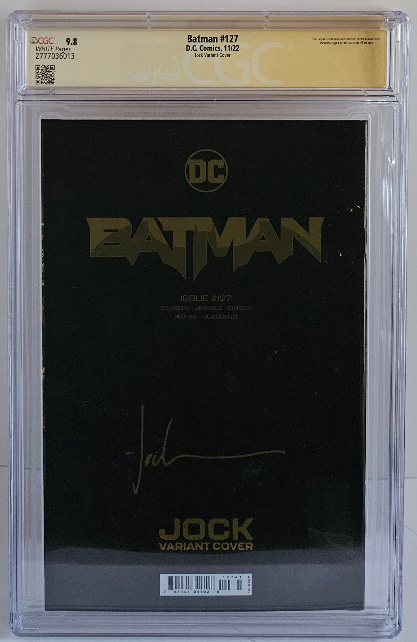 CGC SS 9.8 Batman #127 Jock