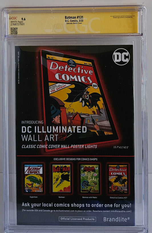 CGC SS 9.6 Batman #131 Quesada