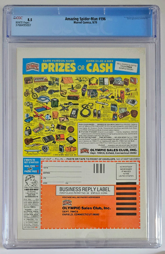 CGC 8.5 Amazing Spider-Man #196