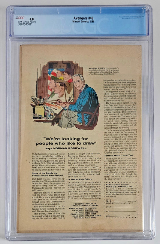 CGC 3.0 Avengers #48