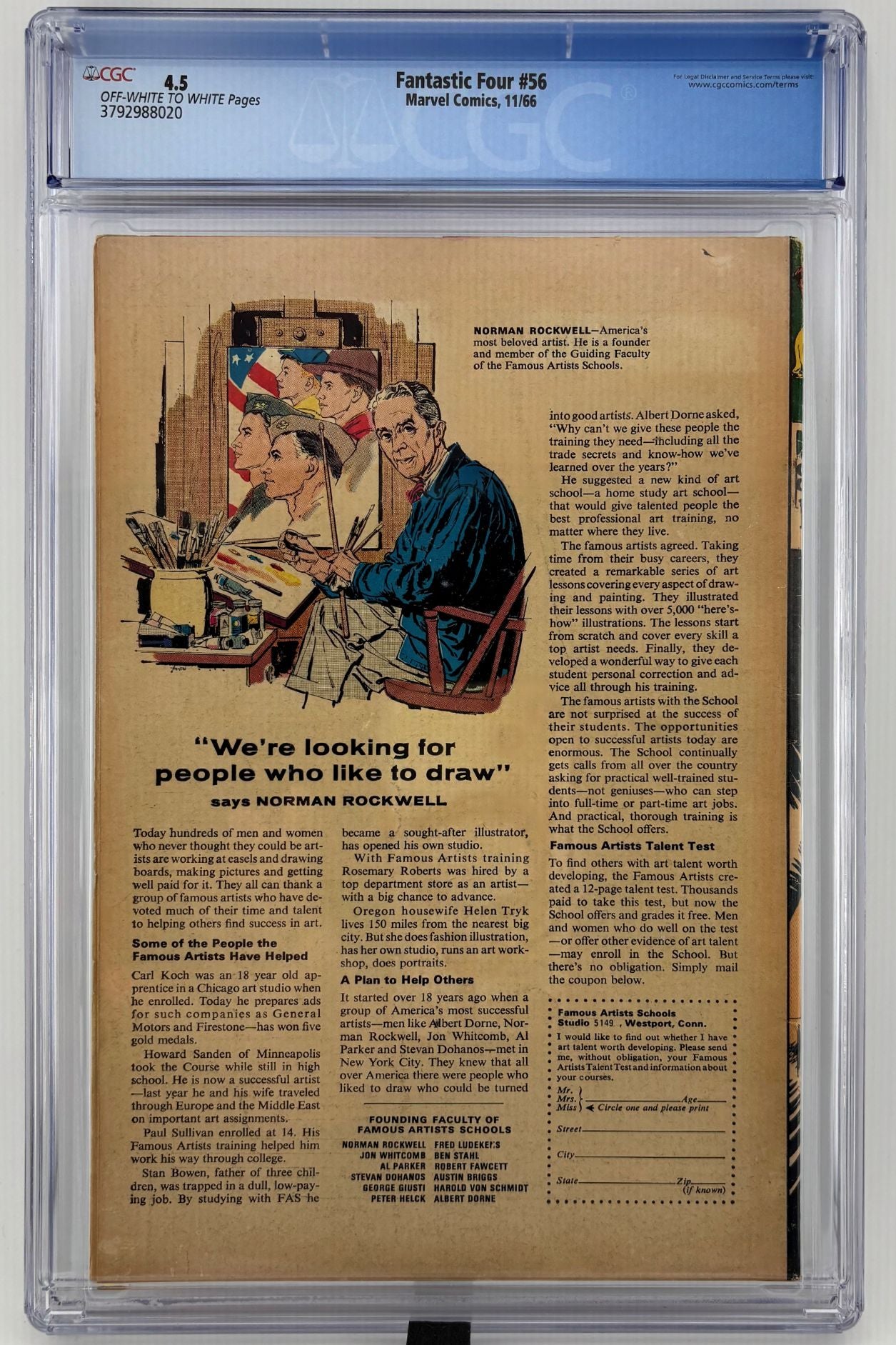 CGC 4.5 Fantastic Four #56