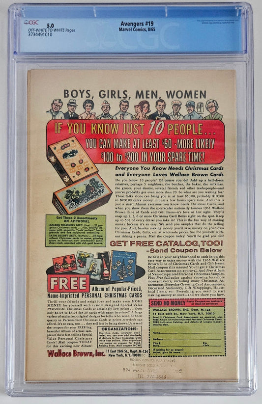 CGC 5.0 Avengers #19