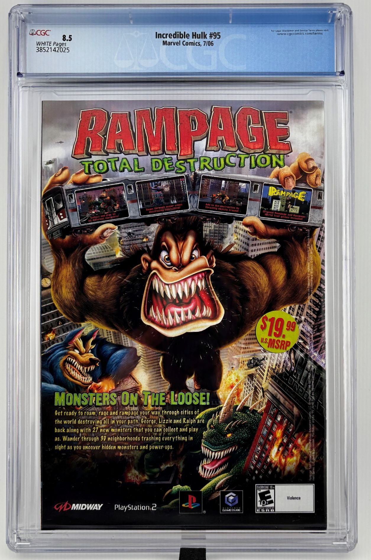 CGC 8.5 Incredible Hulk #95