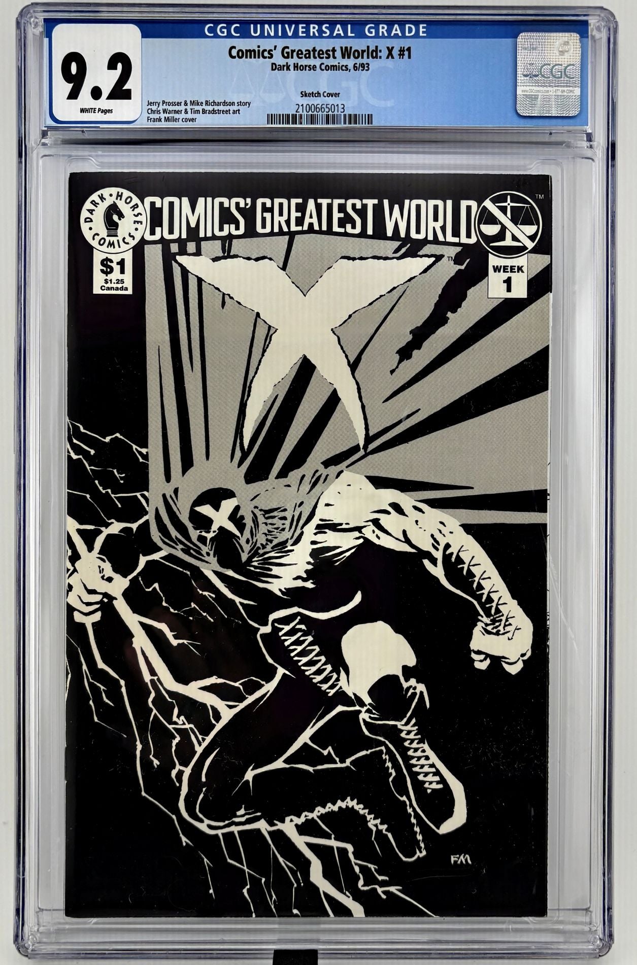 CGC 9.2 Comics' Greatest World: X #1