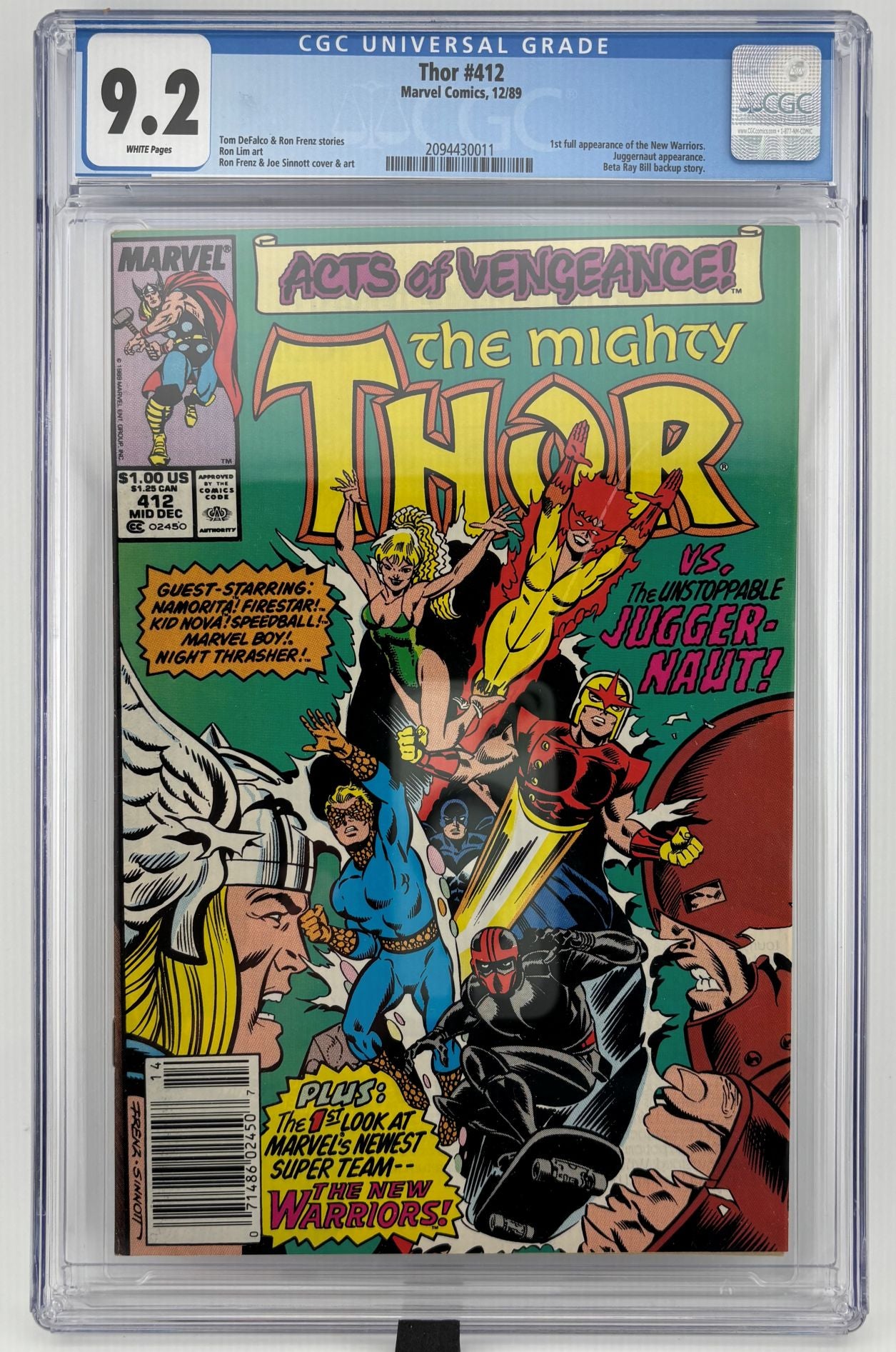 CGC 9.2 Thor #412