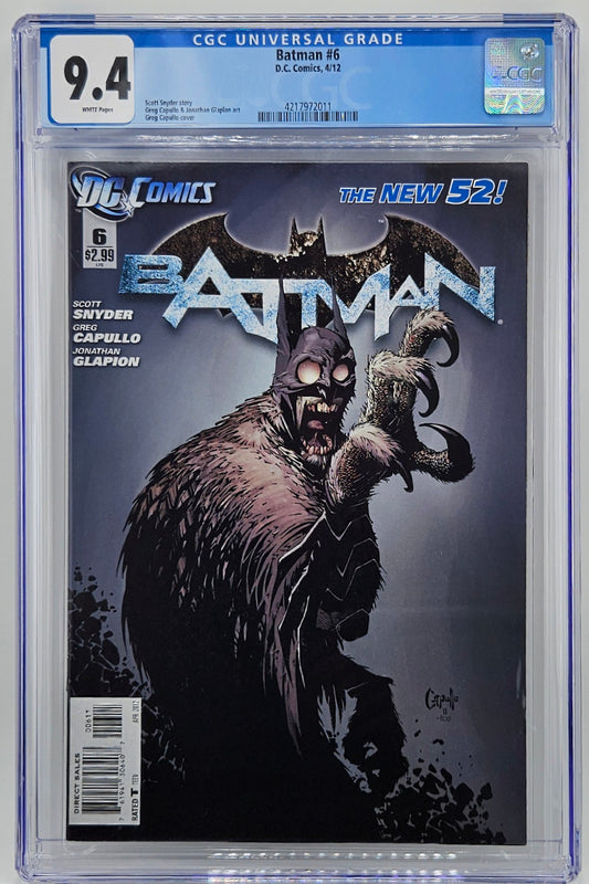 CGC 9.4 Batman #6 2012