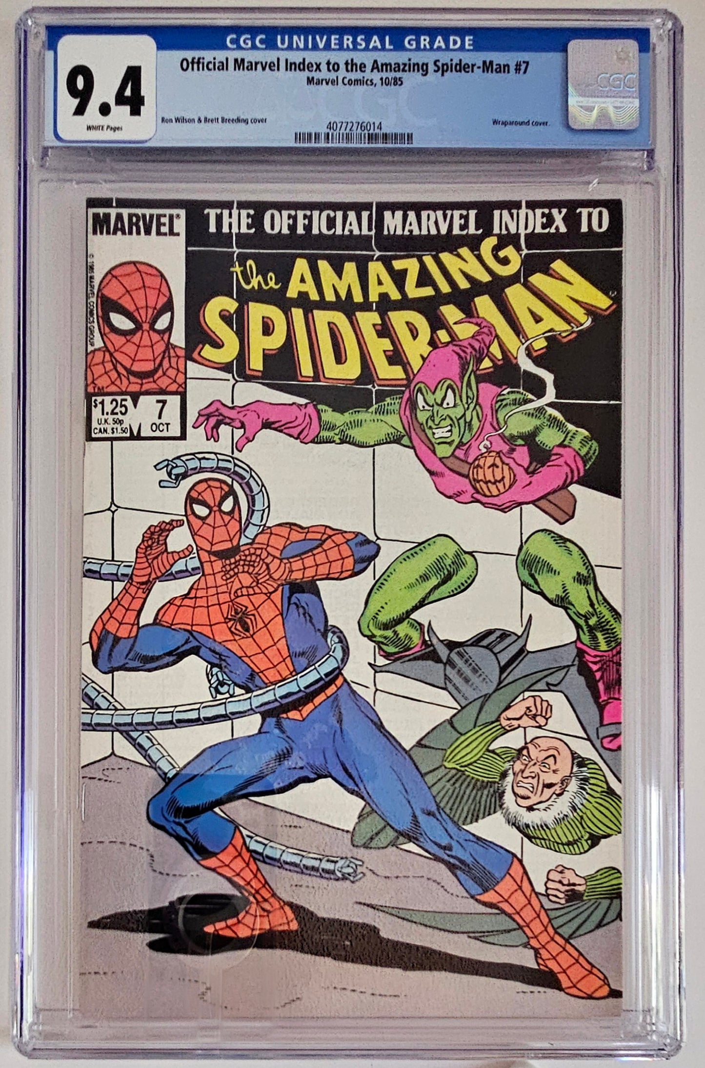 CGC 9.4 Official Marvel Index to Amazing Spider-man #7
