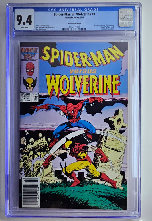 CGC 9.4 Spiderman vs. Wolverine #1