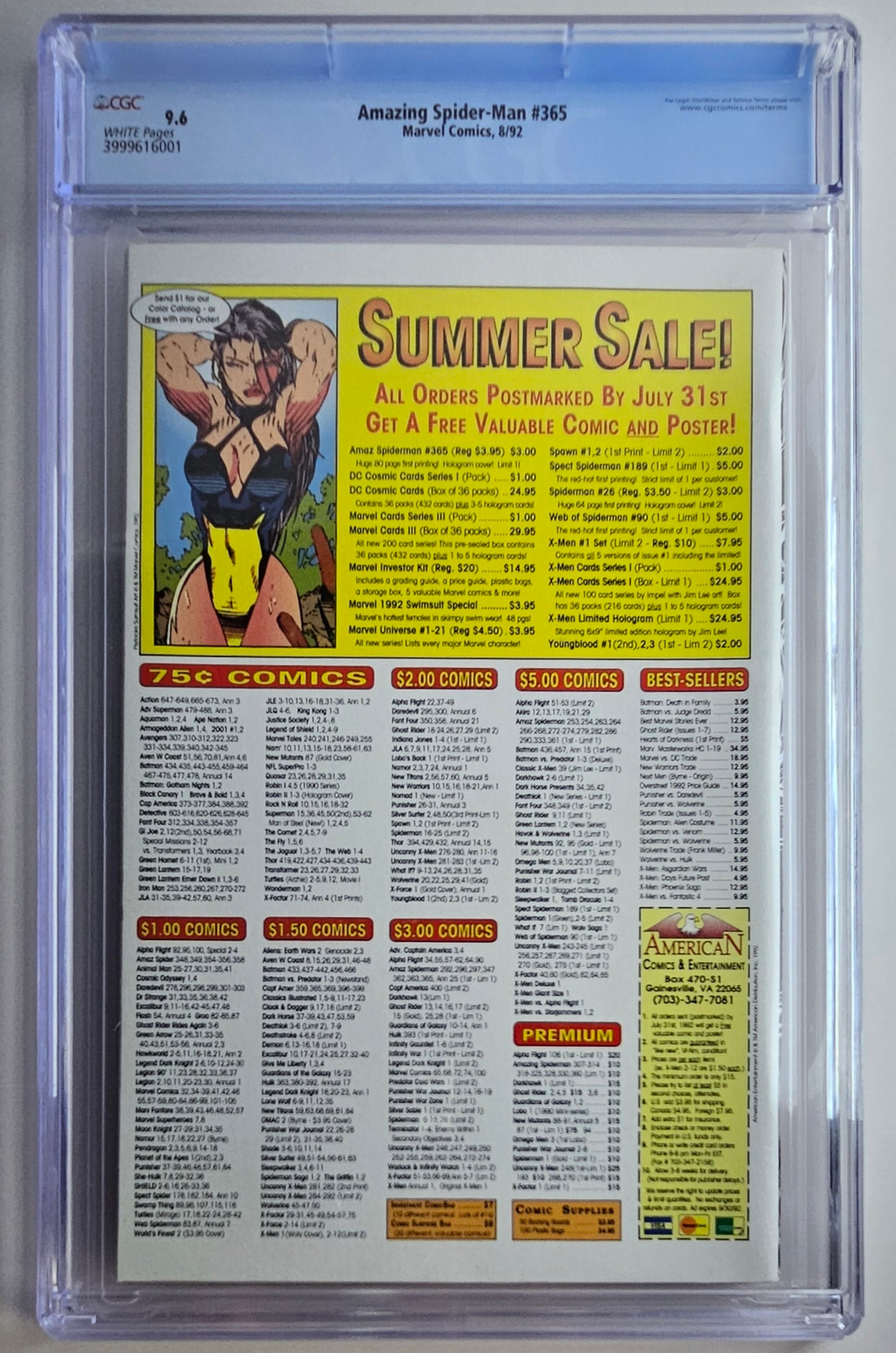 CGC 9.6 Amazing Spider-Man #365