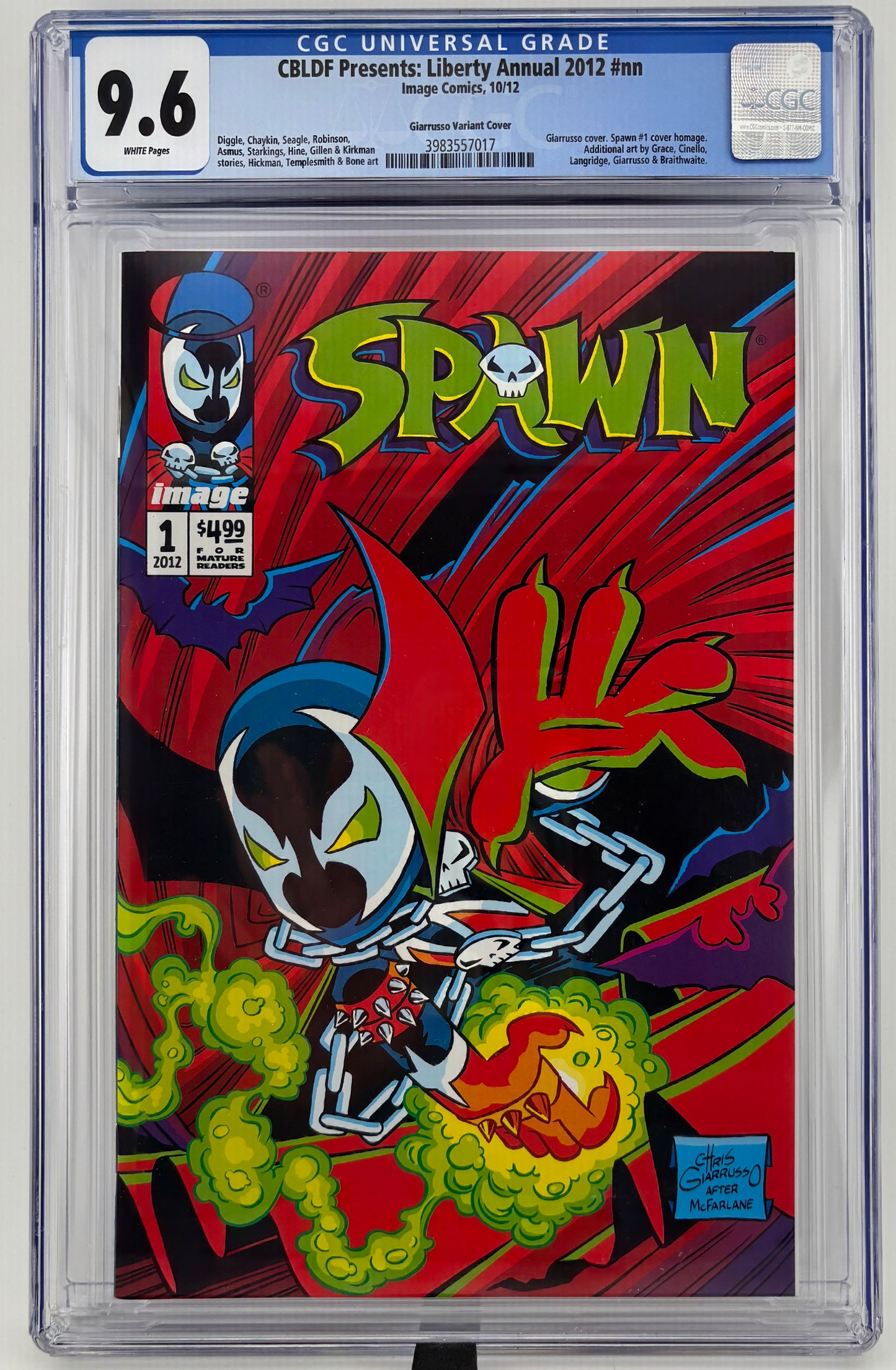 CGC 9.6 CBLDF Presents: Liberty Annual 2012 #nn
