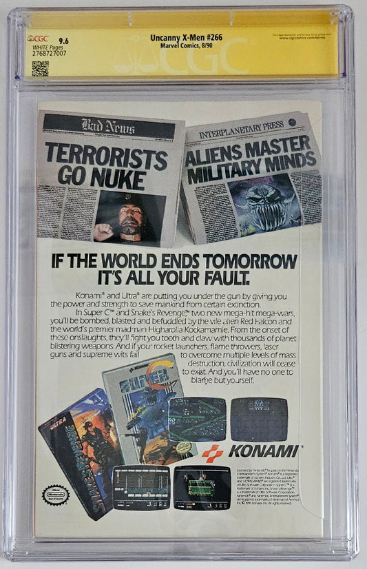 CGC SS 9.6 Uncanny X-Men #266 AK/JR 2X SIGNED