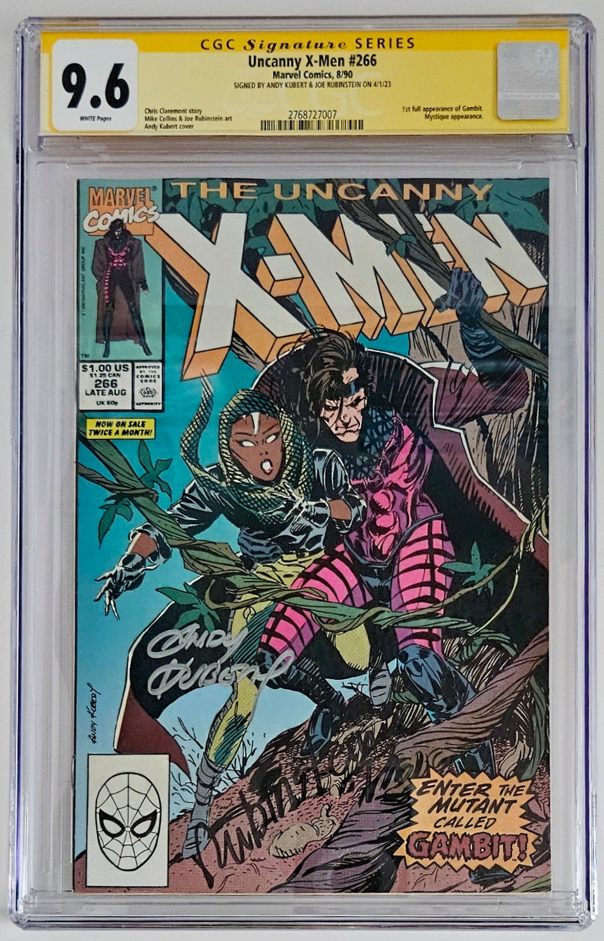 CGC SS 9.6 Uncanny X-Men #266 AK/JR 2X SIGNED