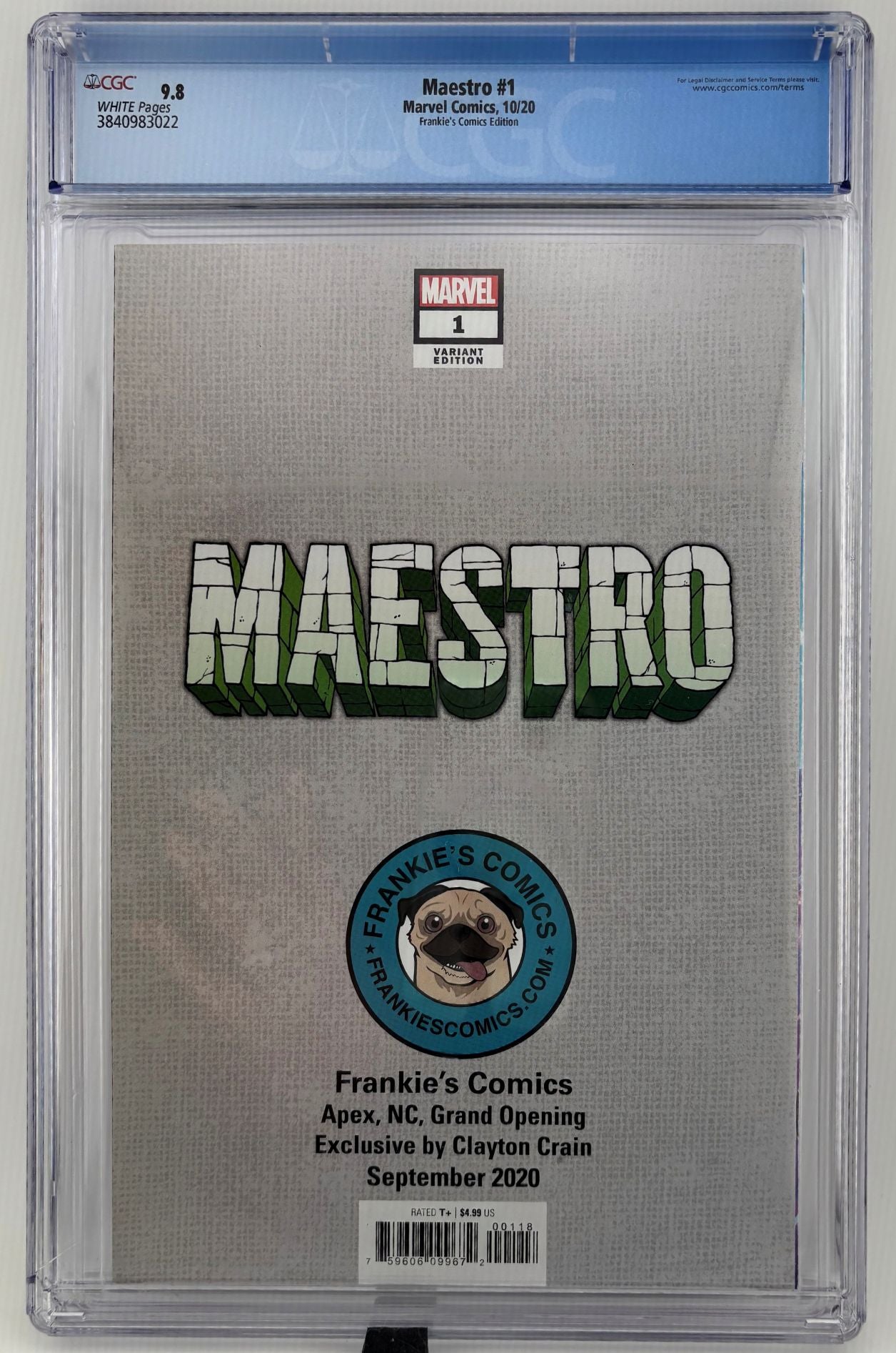 CGC 9.8 Maestro #1