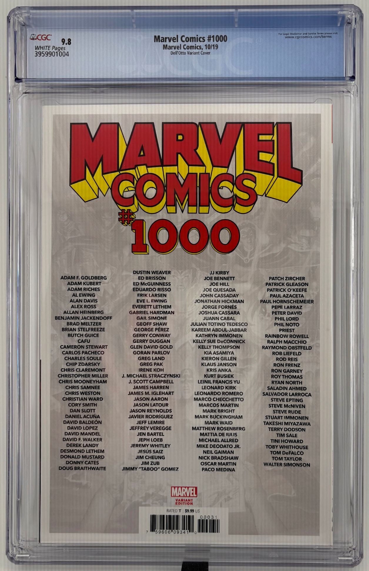 CGC 9.8 Marvel Comics #1000