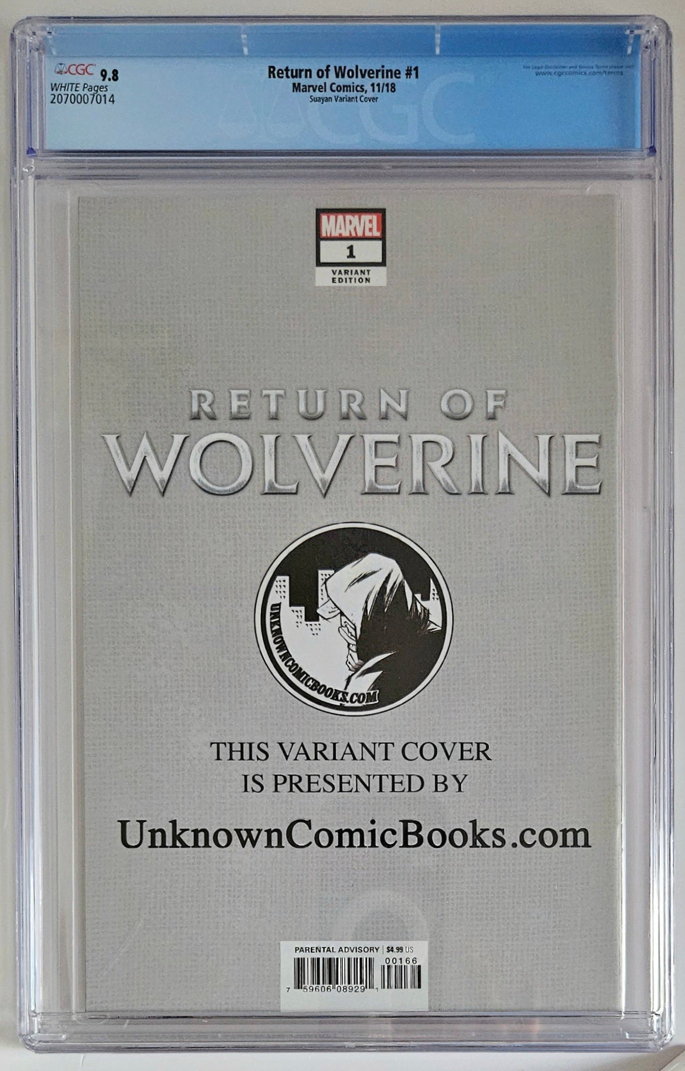 CGC 9.8 Return of Wolverine #1 Suayan
