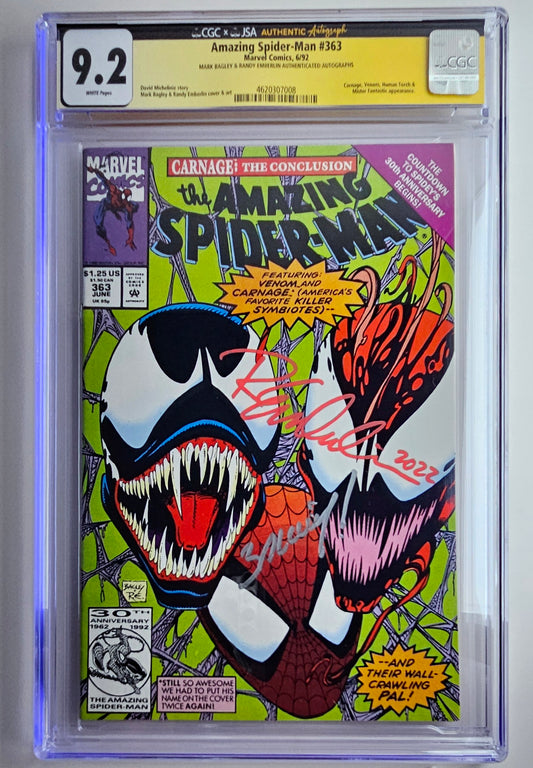CGC SS 9.2 Amazing Spider-Man #363 - 2x Autograph
