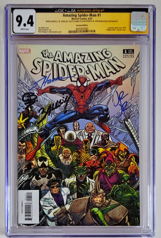 CGC SS 9.4 Amazing Spider-Man #1 (4X signed! Pop 1)
