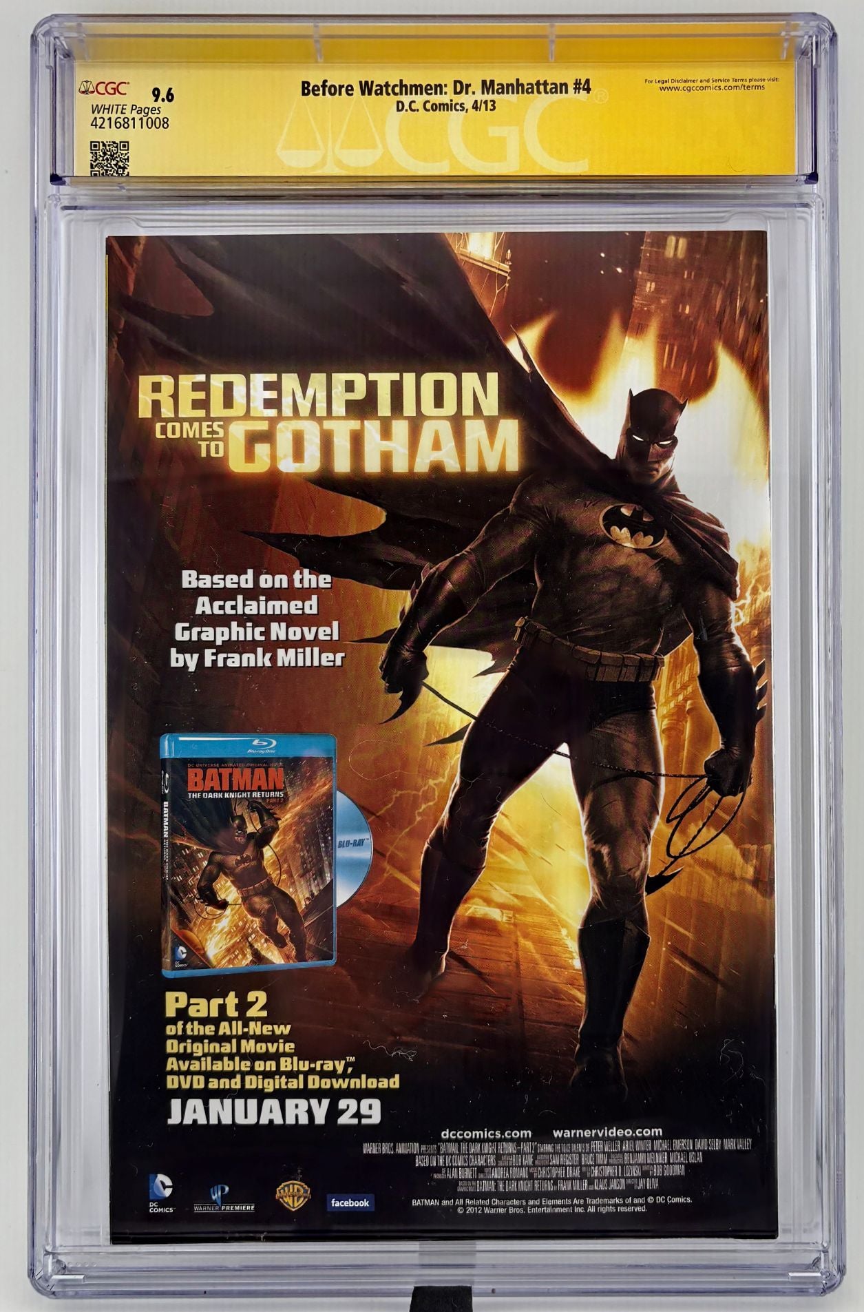 CGC SS 9.6 Before Watchmen: Dr. Manhattan #4