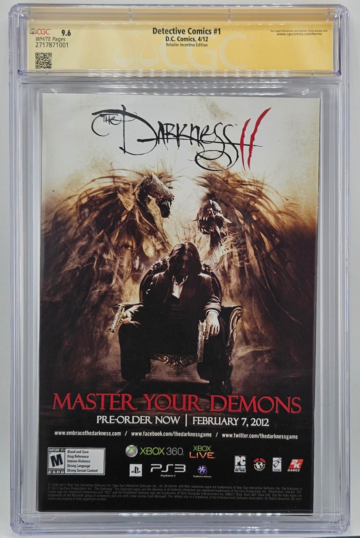 CGC SS 9.6 Detective Comics #1 2012 Daniel