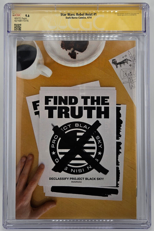 CGC SS 9.6 Star Wars: Rebel Heist #1 - Hughes