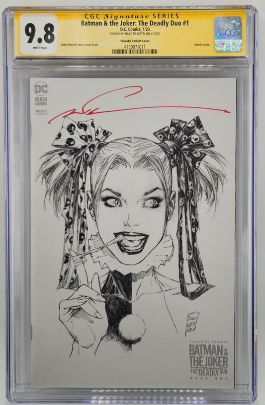 CGC SS 9.8 Batman & the Joker: The Deadly Duo #1 - Silvestri Sketch