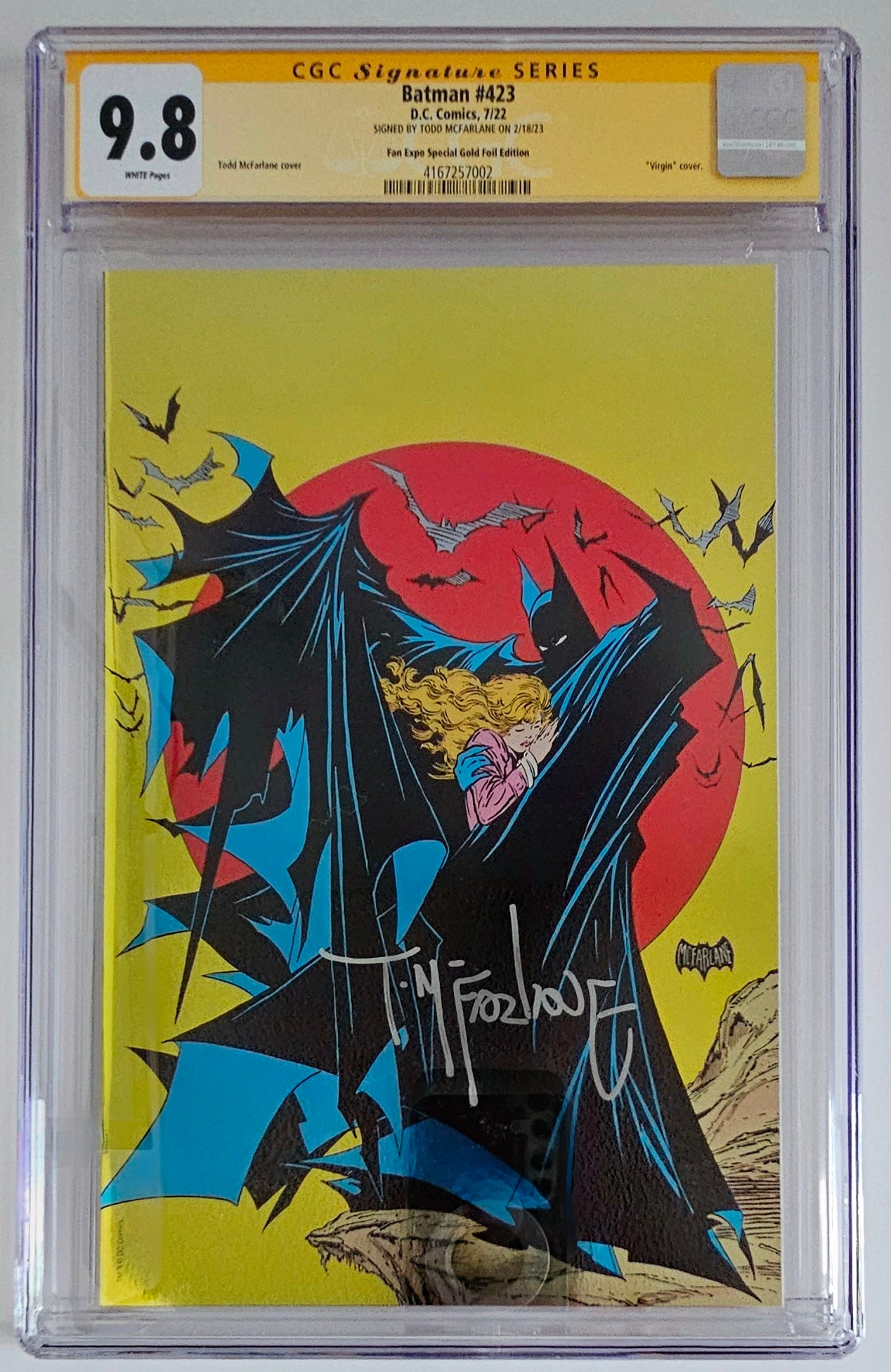 CGC SS 9.8 Batman #423 GOLD FOIL McFarlane