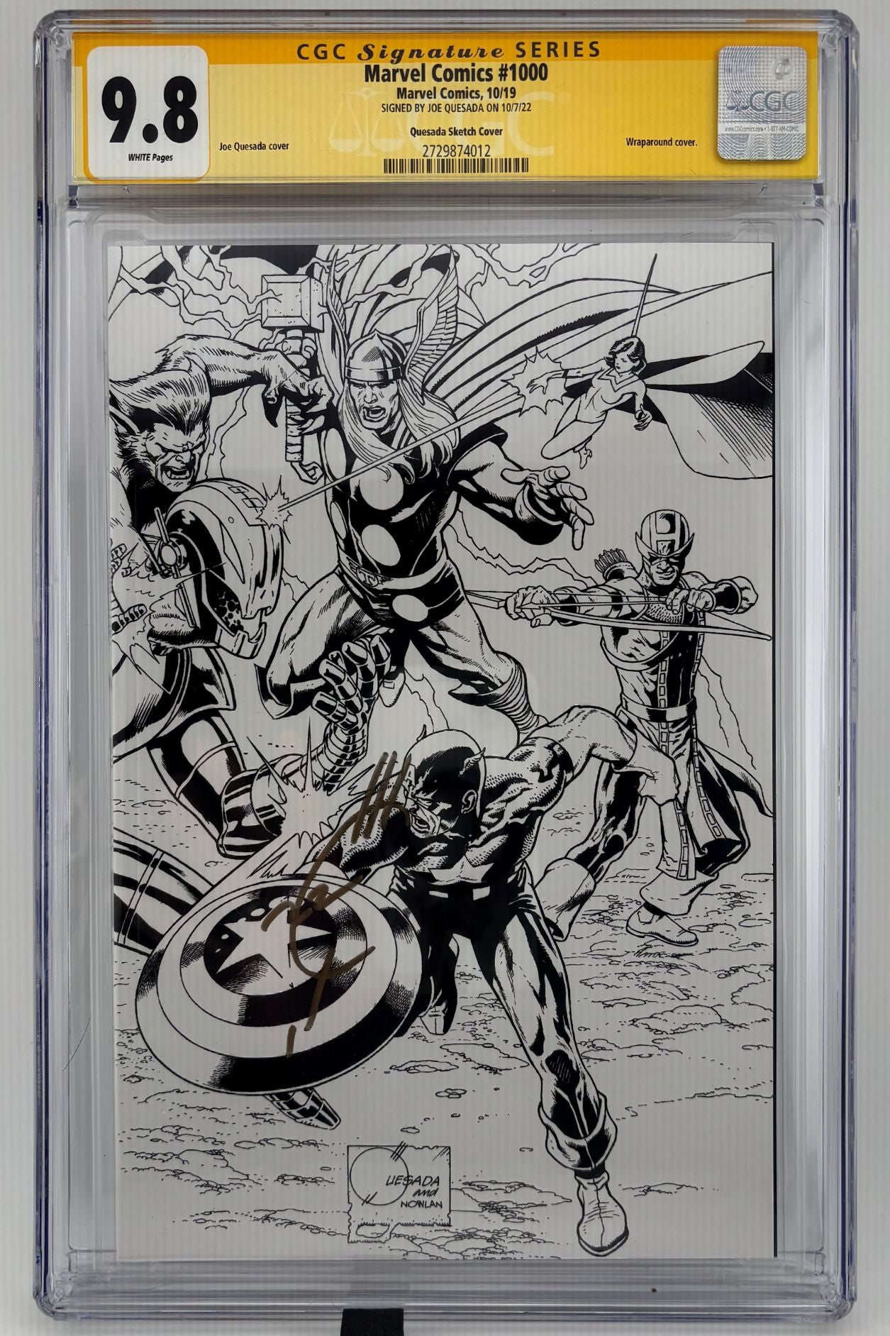CGC SS 9.8 Marvel Comics #1000 (Quesada)