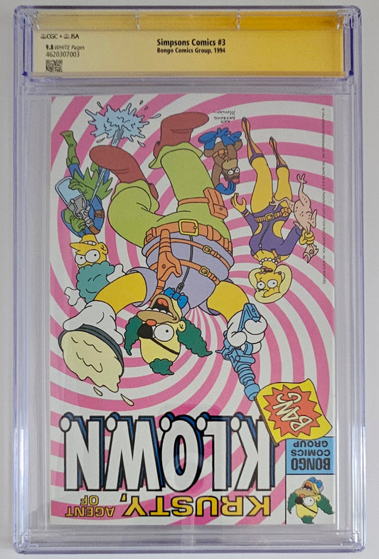 CGC SS 9.8 Simpsons Comics #3
