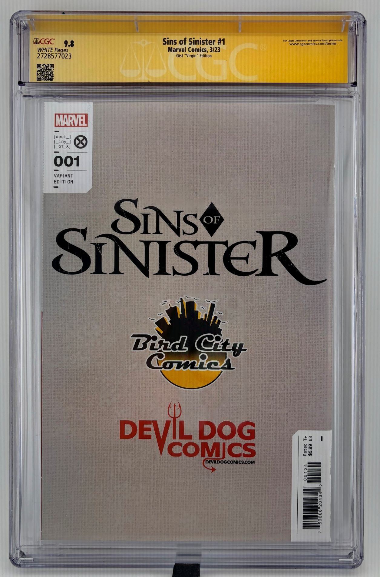 CGC SS 9.8 Sins of Sinister #1 - Gist