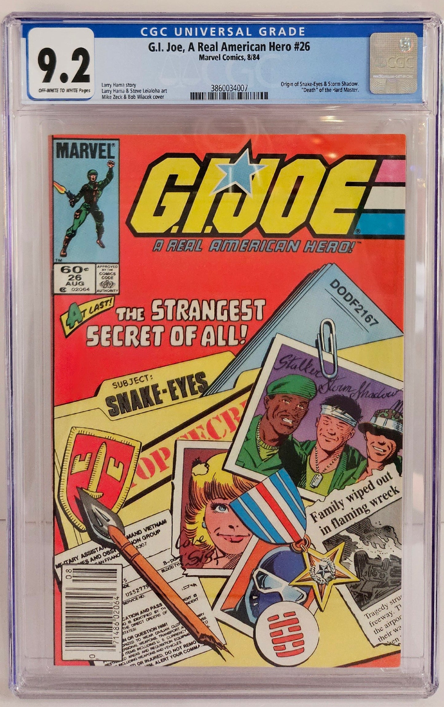 CGC 9.2 G.I. Joe, A Real American Hero #26