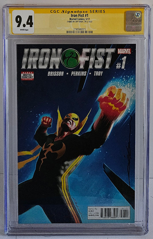 CGC SS 9.4 Iron Fist #1 Dekal