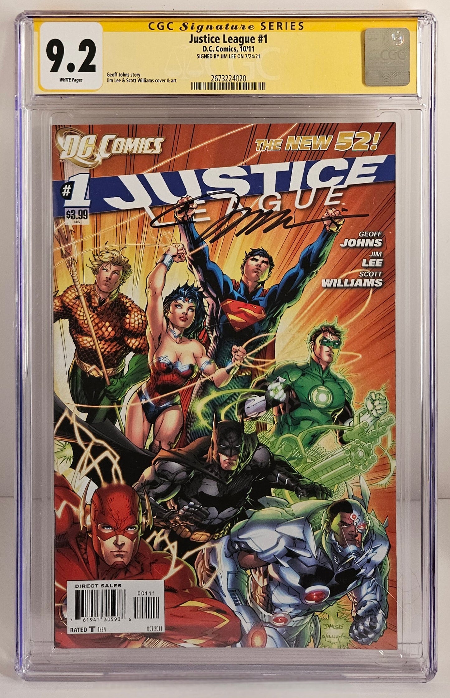 CGC SS 9.2 Justice League #1 Jim Lee